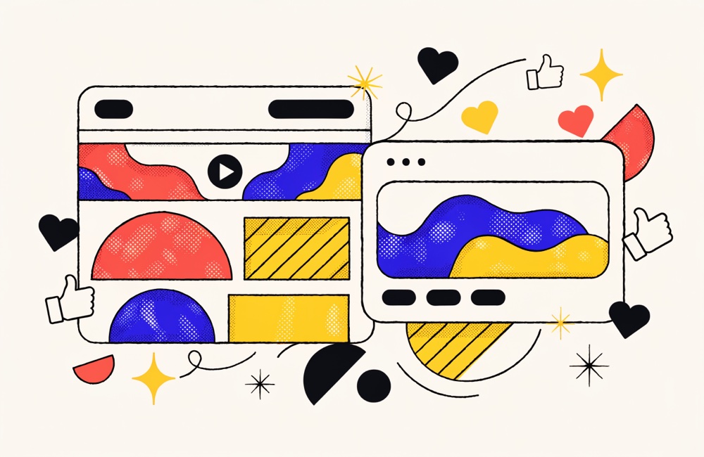 An auto-playing GIF inside a marketing email and social post.